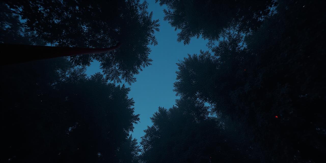 Abstract forest canopy silhouette